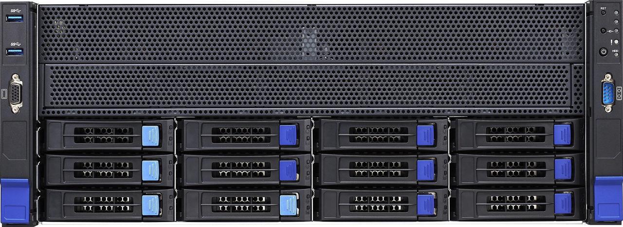 Alt view image 2 of 5 - Tyan 4U H100 GPU Server System, Dual Intel Xeon Platinum 8380 Processor, 40-Core/ 80 Threads, 256GB DDR4 Memory, 8 x NVIDIA H100 80GB Deep Learning PCie GPU.