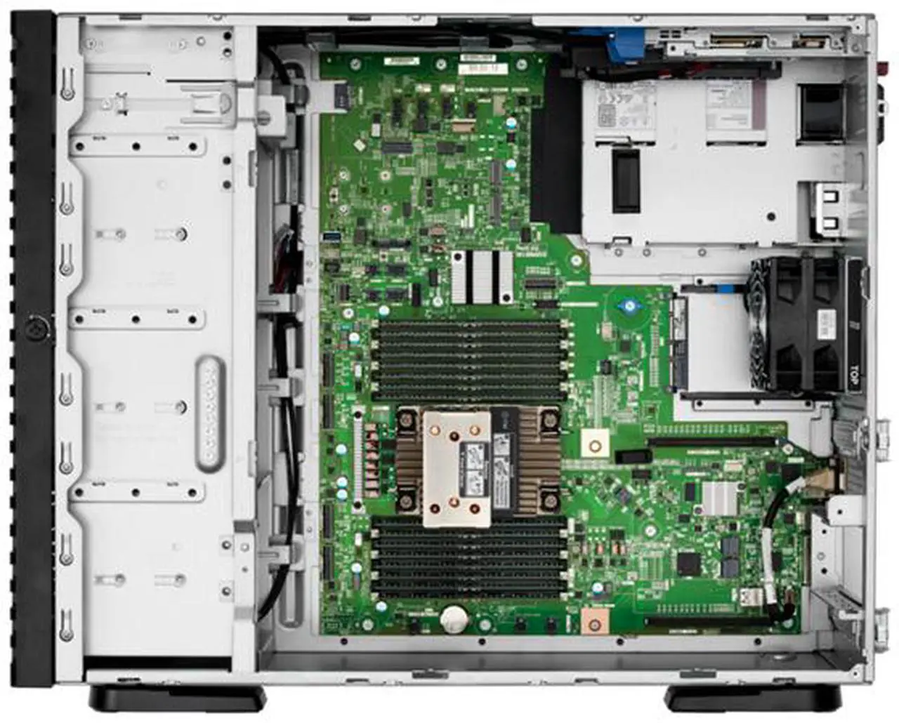 Alt view image 8 of 8 - HPE ProLiant ML110 Gen11 5416S 2.0GHz 16-Core / 2x32G / 8SFF / 2x960GB SATA SSD / 1GbE / MR408i-o / 2x800W PS Tower Server