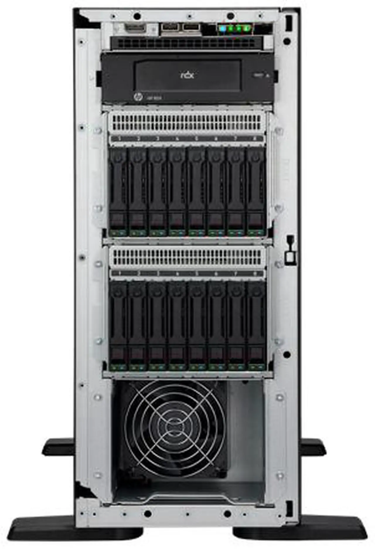 Alt view image 5 of 8 - HPE ProLiant ML110 Gen11 5416S 2.0GHz 16-Core / 2x32G / 8SFF / 2x960GB SATA SSD / 1GbE / MR408i-o / 2x800W PS Tower Server