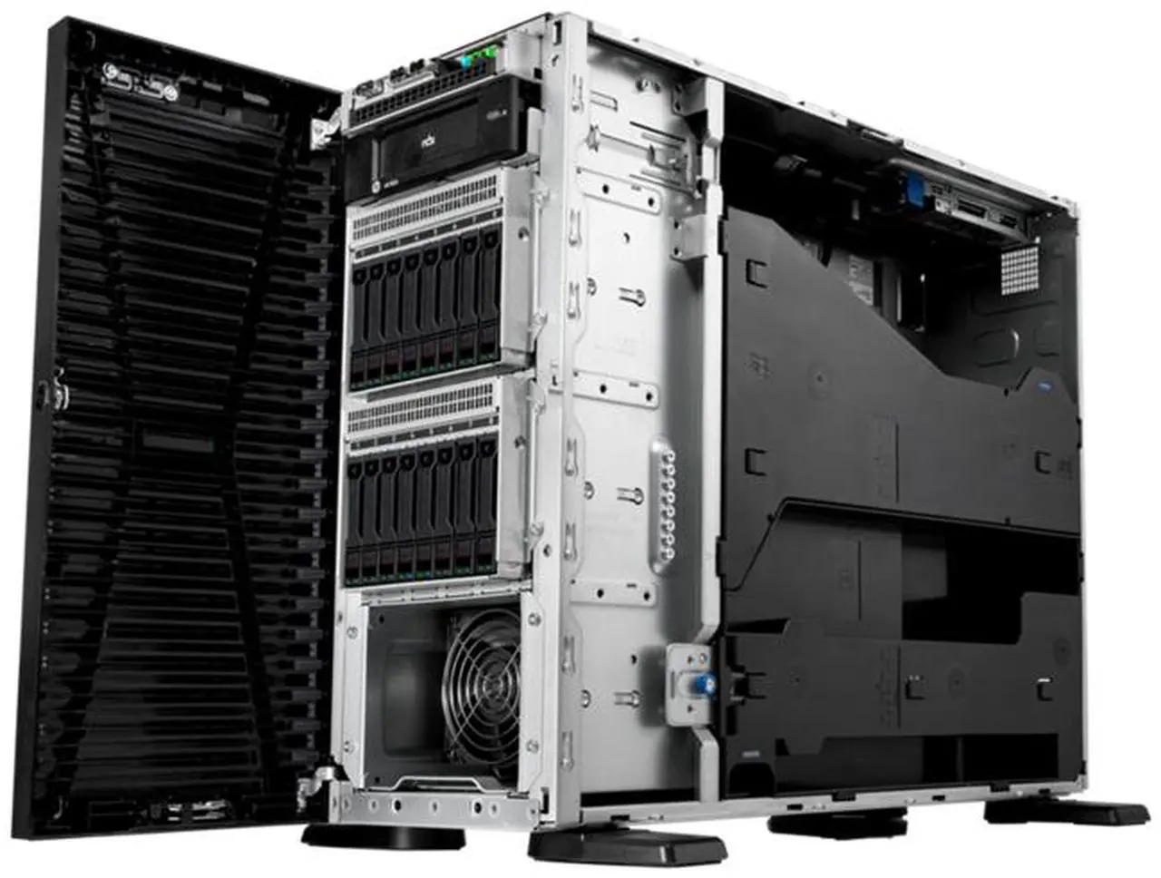Alt view image 7 of 8 - HPE ProLiant ML110 Gen11 5416S 2.0GHz 16-Core / 2x32G / 8SFF / 2x960GB SATA SSD / 1GbE / MR408i-o / 2x800W PS Tower Server