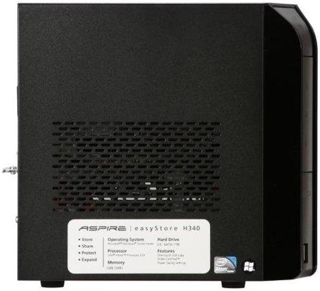 Alt view image 4 of 5 - acer Aspire Easystore Tower Intel Atom Processor 230 1.6Ghz 2GB 1TB System OS : Microsoft Windows Home Server  Network Client OS : Windows Vista / Windows XP AH340-UA230N