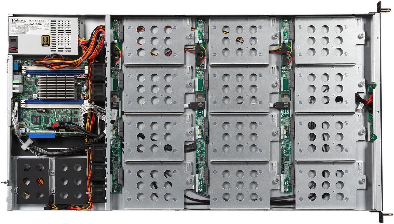 Alt view image 6 of 7 - ASRock Rack Server System Intel Avoton C2750 Octa Core 12 Bay 3.5" SATA HDD 1U12LW-C2750