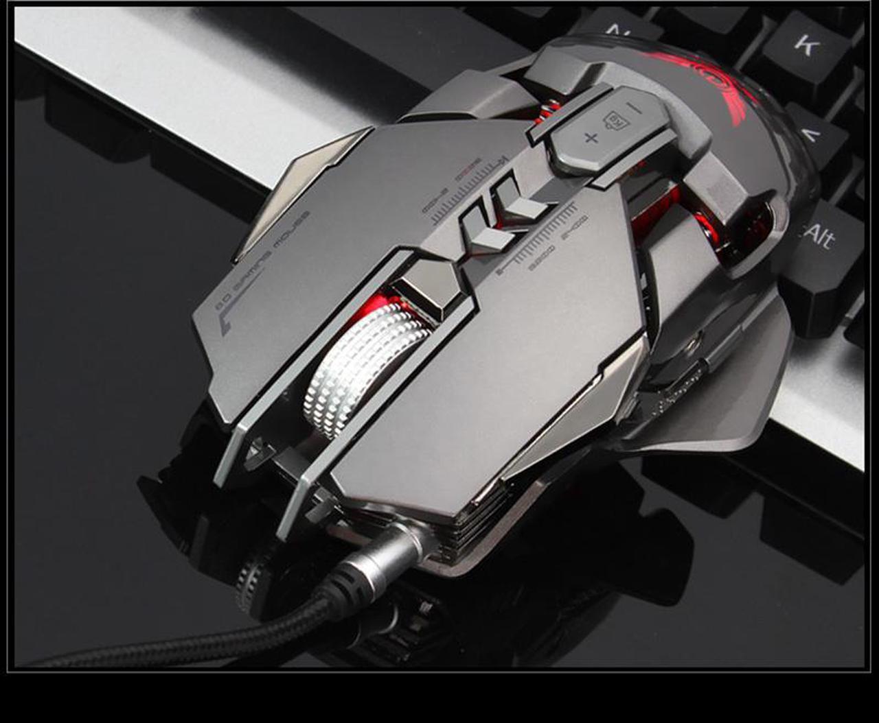 Alt view image 5 of 6 - G9 Gaming Mouse Wired USB DPI Adjustable Macro Programmable Mouse Gamer Optical Professional RGB Mause Game Mice For PC Computer