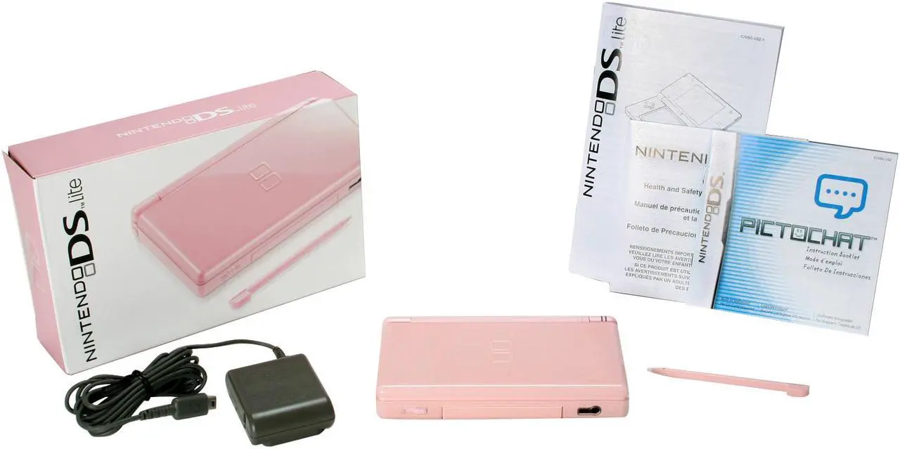 Alt view image 13 of 13 - Nintendo DS Lite with Mario Party Bundle Pink