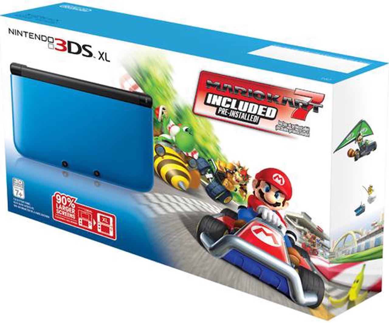 Main image of Nintendo 3DS XL Blue/Black System Bundle w/Mario Kart 7