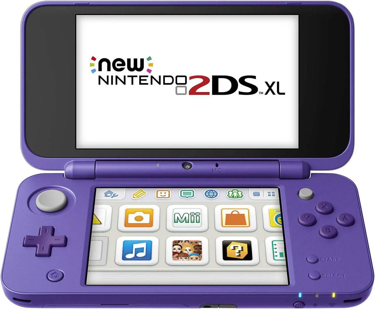 Alt view image 2 of 6 - Nintendo New 2DS XL - Purple + Silver with Mario Kart 7 Pre-installed