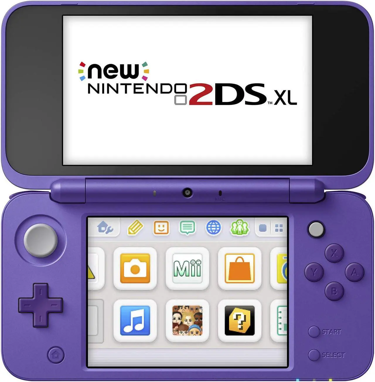 Alt view image 3 of 6 - Nintendo New 2DS XL - Purple + Silver with Mario Kart 7 Pre-installed
