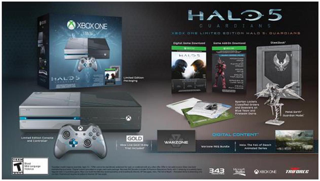 Alt view image 2 of 5 - Xbox One 1TB Halo 5: Guardians Limited Edition Console Bundle