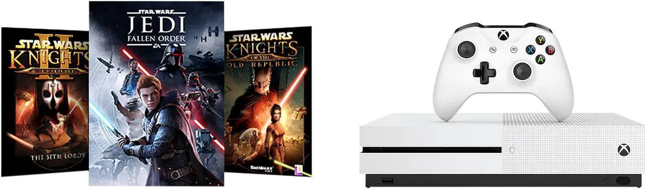 Alt view image 3 of 4 - Microsoft Xbox One S 1TB SW: Jedi Fallen Order Bundle White