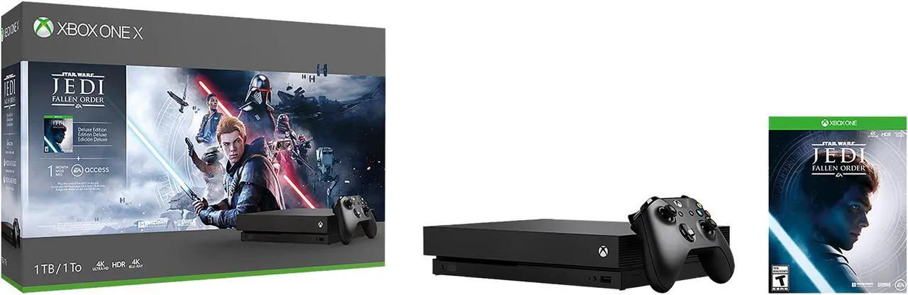 Main image of Microsoft Xbox One X 1TB Star Wars Jedi: Fallen Order Bundle - Black