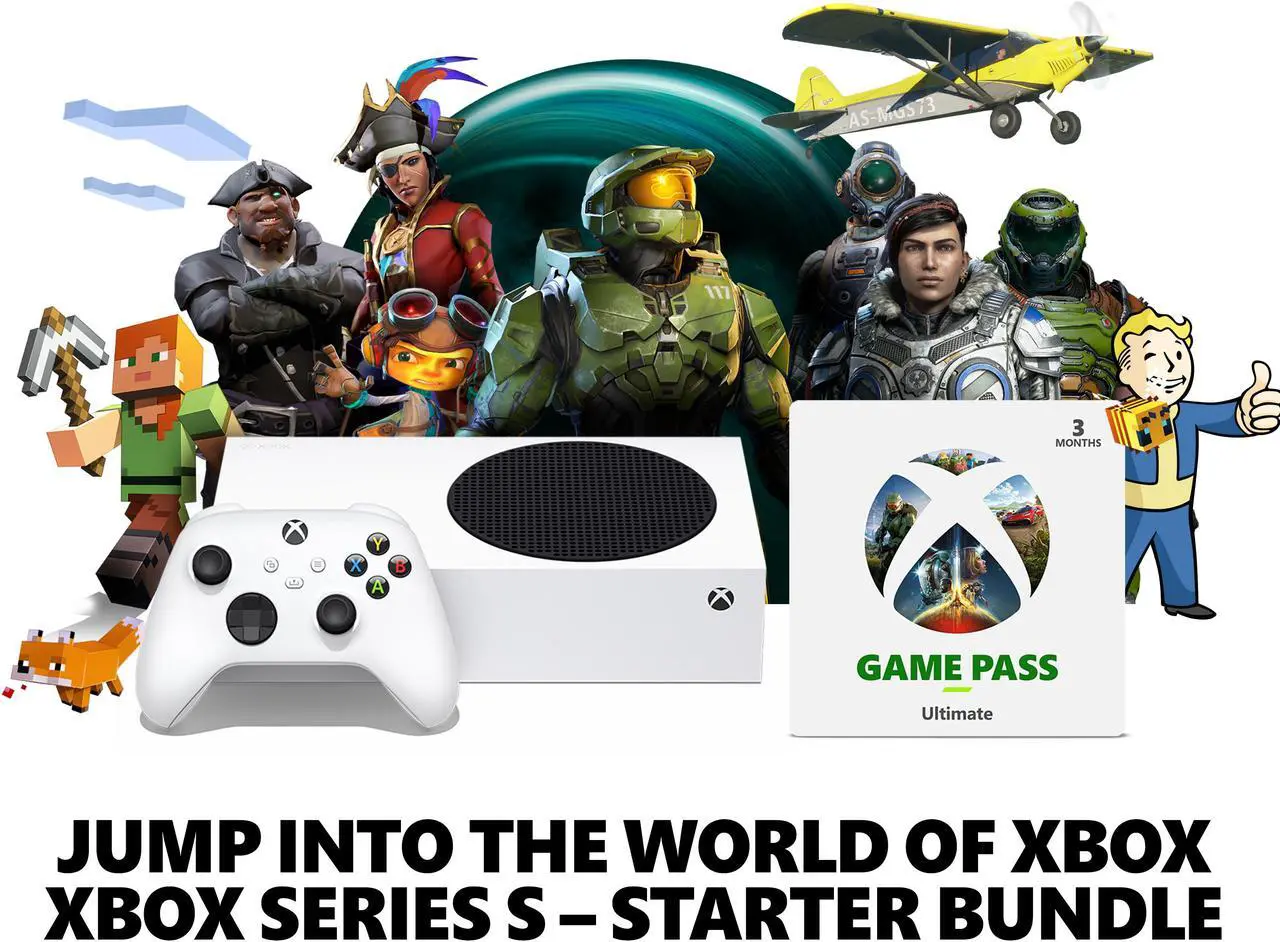Alt view image 3 of 6 - Xbox Series S + 3 Months Game Pass Ultimate Starter Bundle