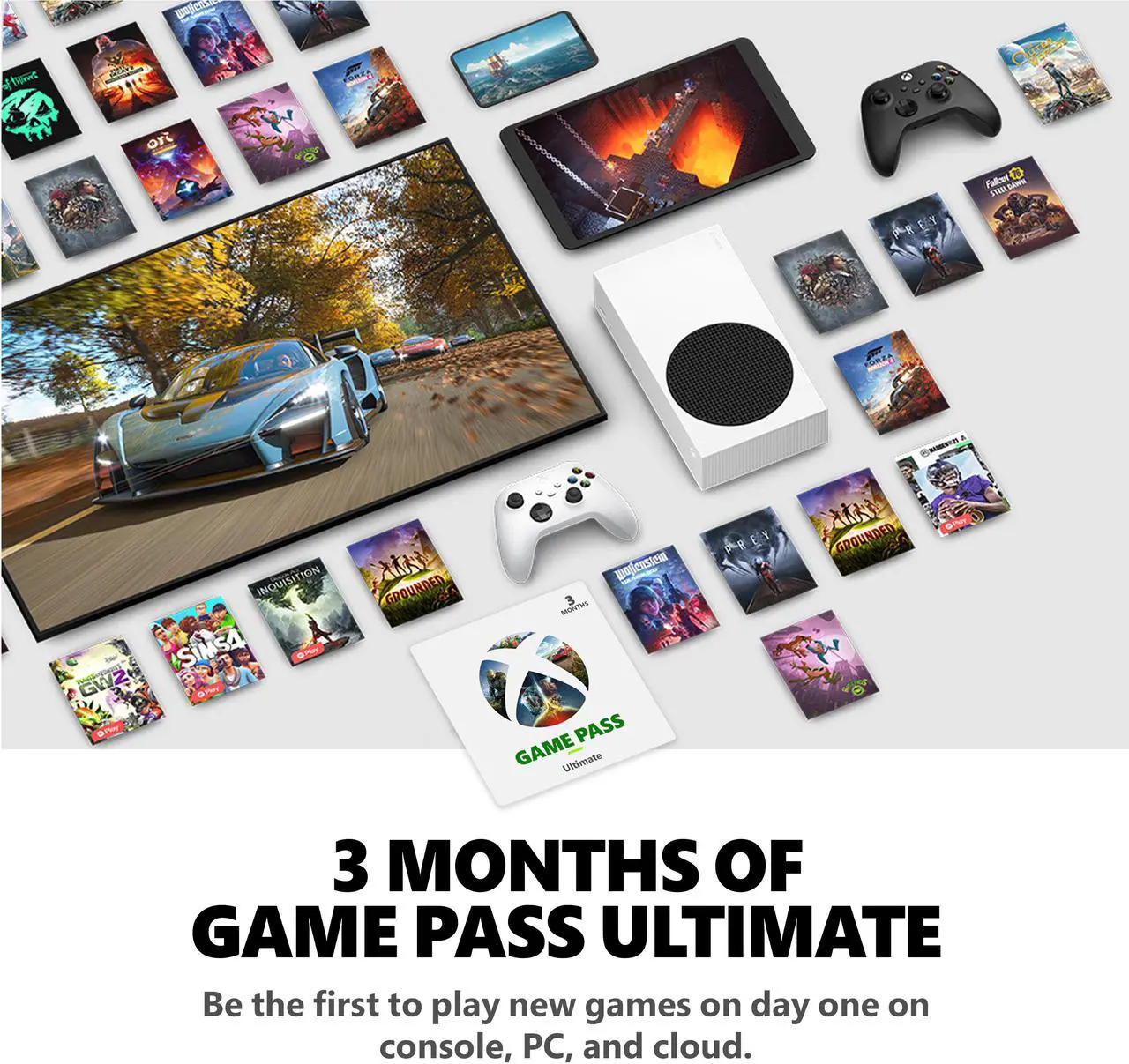 Alt view image 6 of 6 - Xbox Series S + 3 Months Game Pass Ultimate Starter Bundle