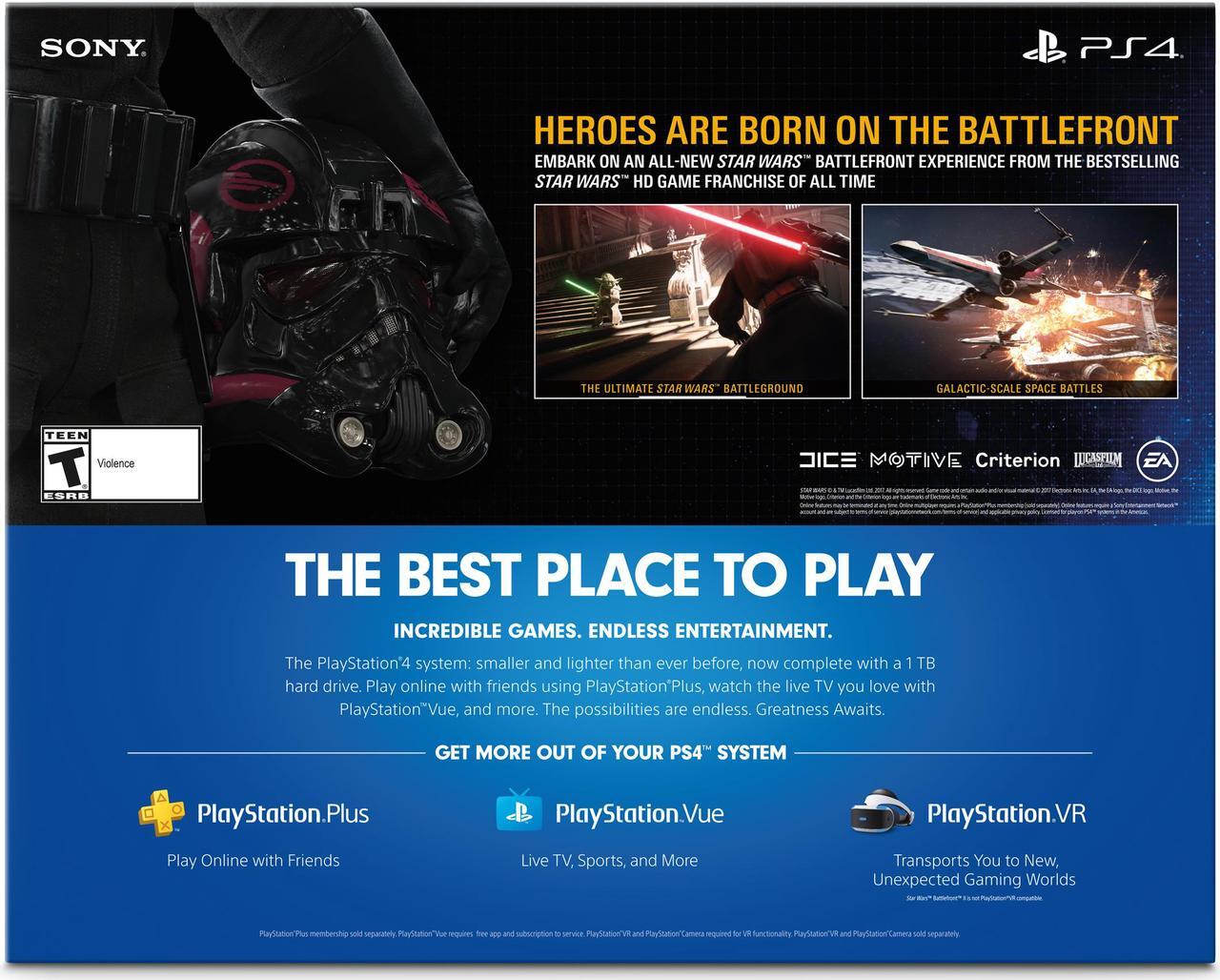 Alt view image 3 of 3 - PlayStation 4 Slim 1TB Console - Star Wars Battlefront II Bundle