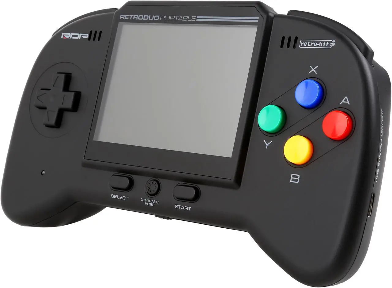 Main image of Retro-Bit NES & SNES RetroDuo Portable Handheld Console V2.0 CORE Edition Black