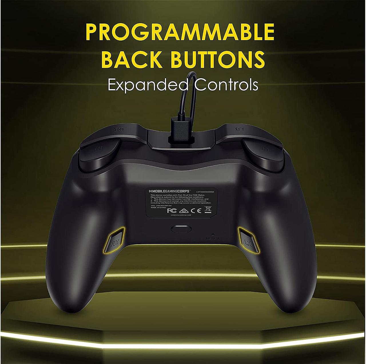 Alt view image 6 of 6 - Mobile Gaming Corps Scorpa Wired Mobile & PC Gaming Controller