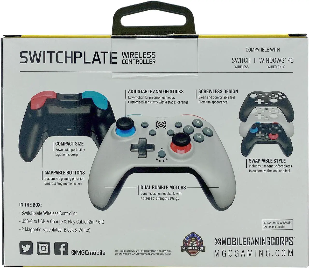 Alt view image 15 of 20 - Mobile Gaming Corps Switchplate Nintendo Switch Wireless Controller