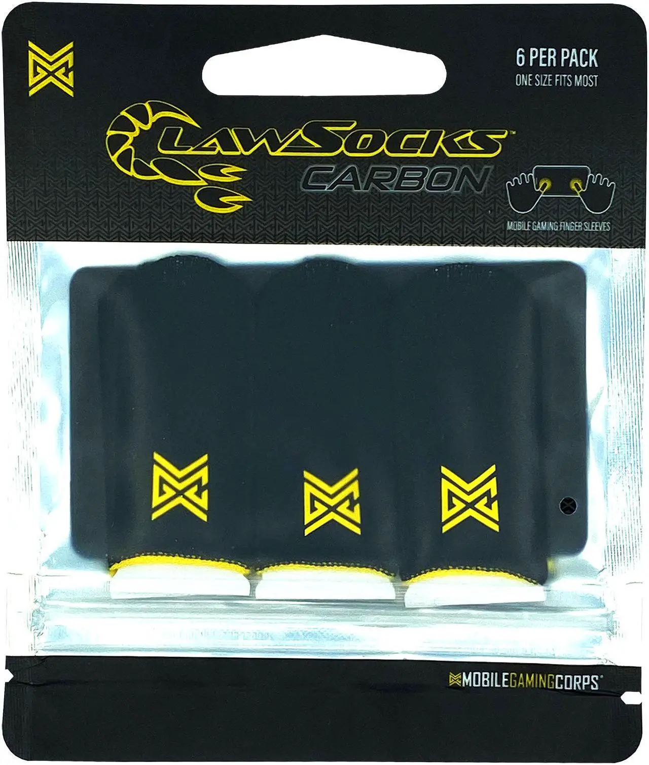 Alt view image 4 of 5 - Mobile Gaming Corps ClawSocks Carbon Mobile Gaming Finger Sleeves (6PCS)