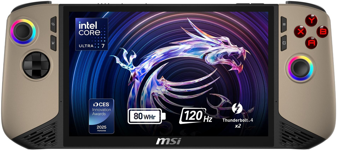 Open Box: MSI Claw PC Gaming Handheld: Intel Ultra 7-258V, 8" FHD 120Hz Display, 32GB LPDDR5, 1TB NVMe SSD, MicroSD Card Reader, Thunderbolt 4, Win 11 Home: Black 8 AI+ A2VM-001US - Newegg.com - Open Box condition - Image 11