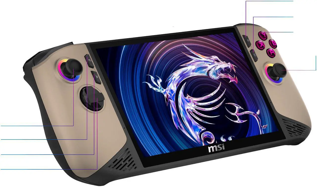 Alt view image 3 of 8 - MSI Claw 8 AI+ Handheld Gaming Console
