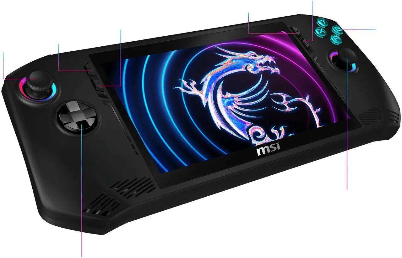 Alt view image 3 of 6 - MSI Claw 7 AI+ Handheld Gaming Console