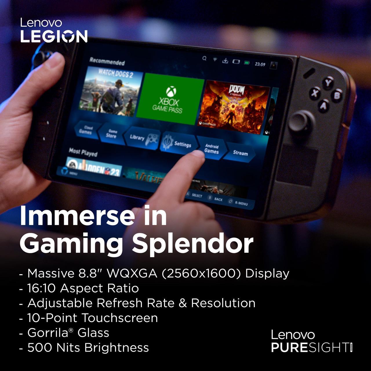Alt view image 16 of 20 - Lenovo Legion Go Handheld Touchscreen Gaming PC - Shadow Black [AMD Ryzen Z1 Extreme 16GB RAM 512GB SSD] Includes 1 Year Legion Ultimate Support plan 24/7/365