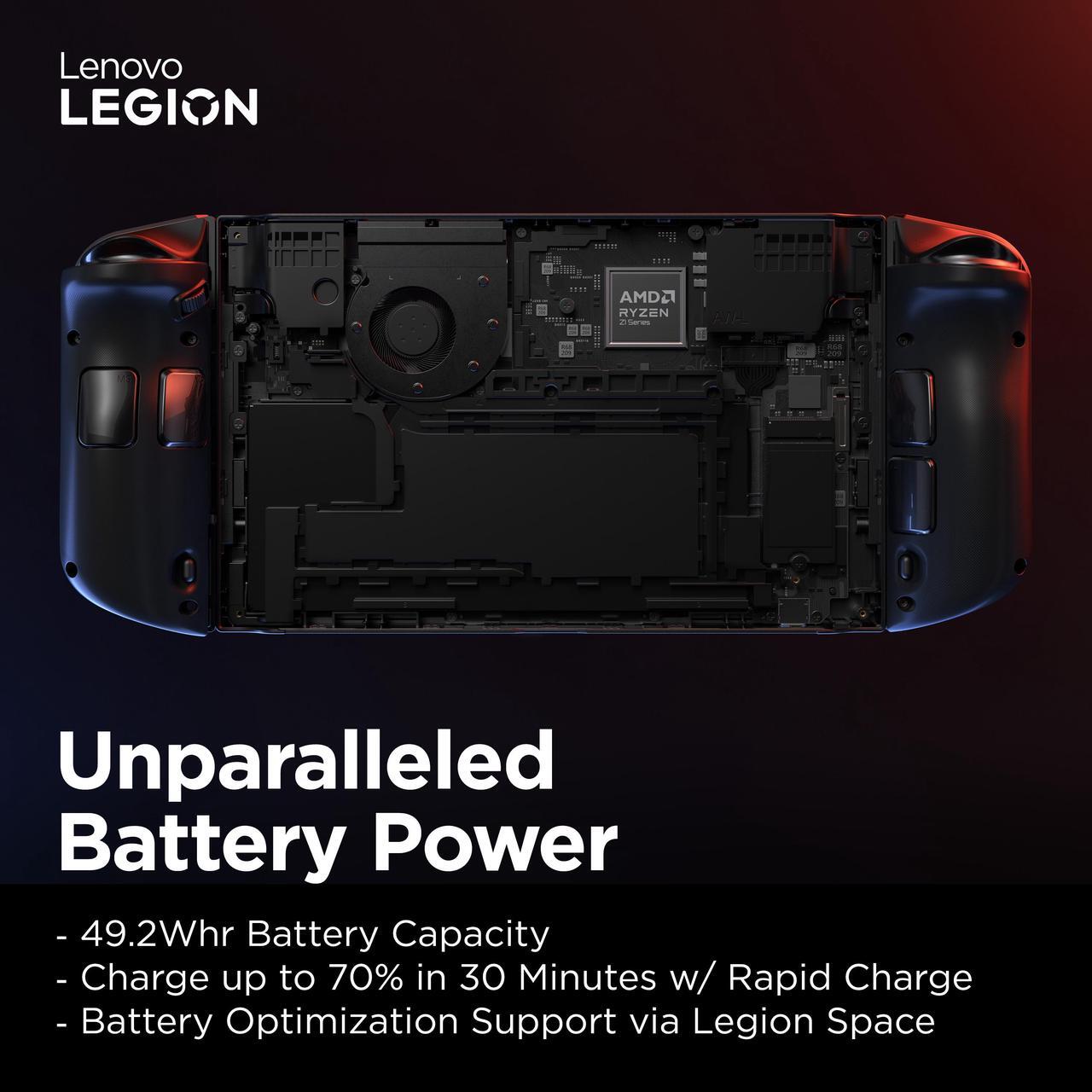 Alt view image 19 of 20 - Lenovo Legion Go Handheld Touchscreen Gaming PC - Shadow Black [AMD Ryzen Z1 Extreme 16GB RAM 512GB SSD] Includes 1 Year Legion Ultimate Support plan 24/7/365