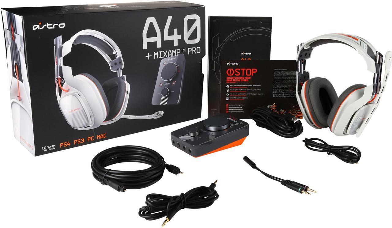 Alt view image 12 of 12 - Astro Gaming A40 Surround Sound Gaming Headset with MixAmp Pro - Light Grey