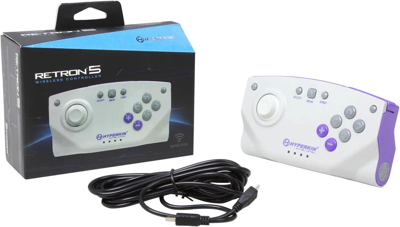 Alt view image 9 of 9 - Hyperkin RetroN 5 Bluetooth Wireless Controller (Gray)