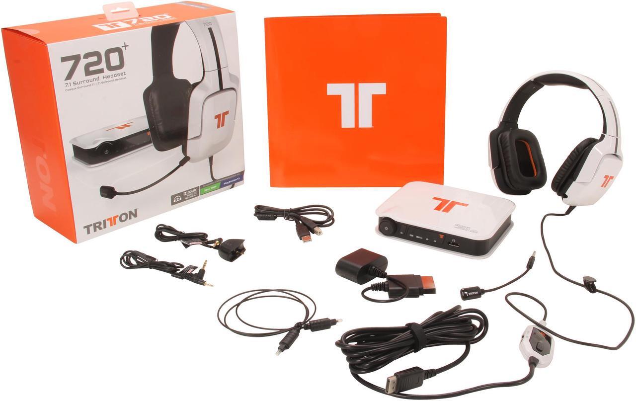 Alt view image 9 of 9 - TRITTON 720+ 7.1 Surround Headset for PS4, PS3, and Xbox 360 - White
