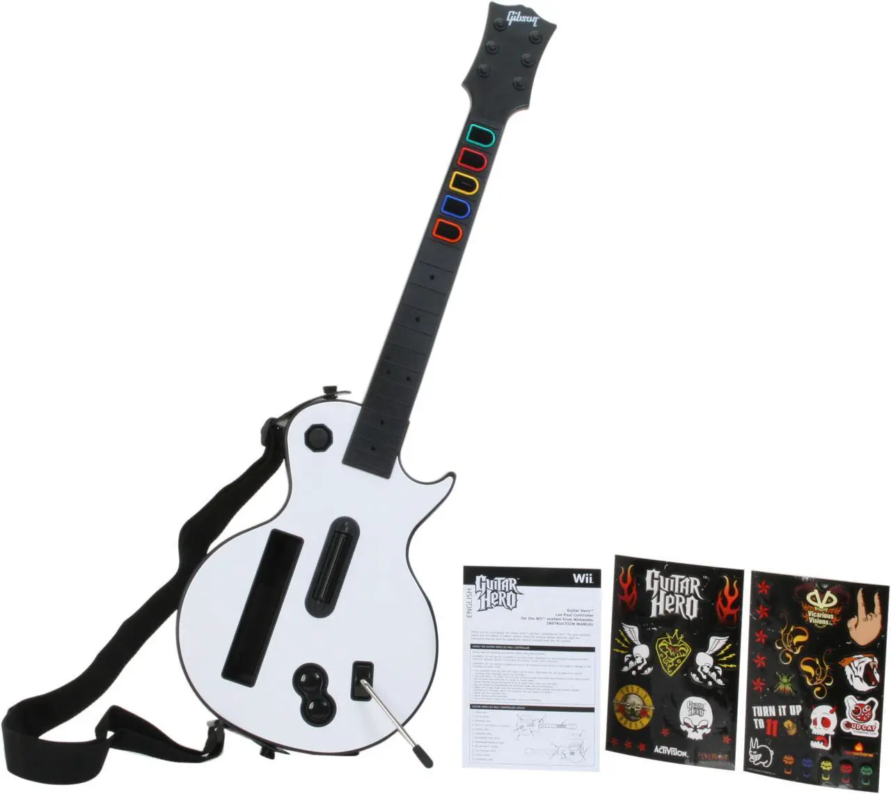 Alt view image 7 of 8 - Les Paul Wireless Guitar Hero 3 Wii Guitar Controller Activision