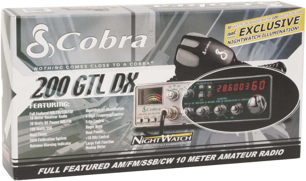 Alt view image 7 of 7 - Cobra 200-GTL DX Full featured AM/FM/SSB/CW 10 Meter Amateur Radio with Nigtwatch illumination