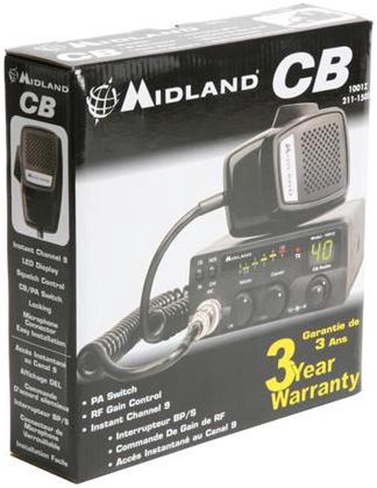 Alt view image 11 of 11 - MIDLAND 1001Z 40 Channel CB Radio With 4-Watt Output Power and Instant Channel 9