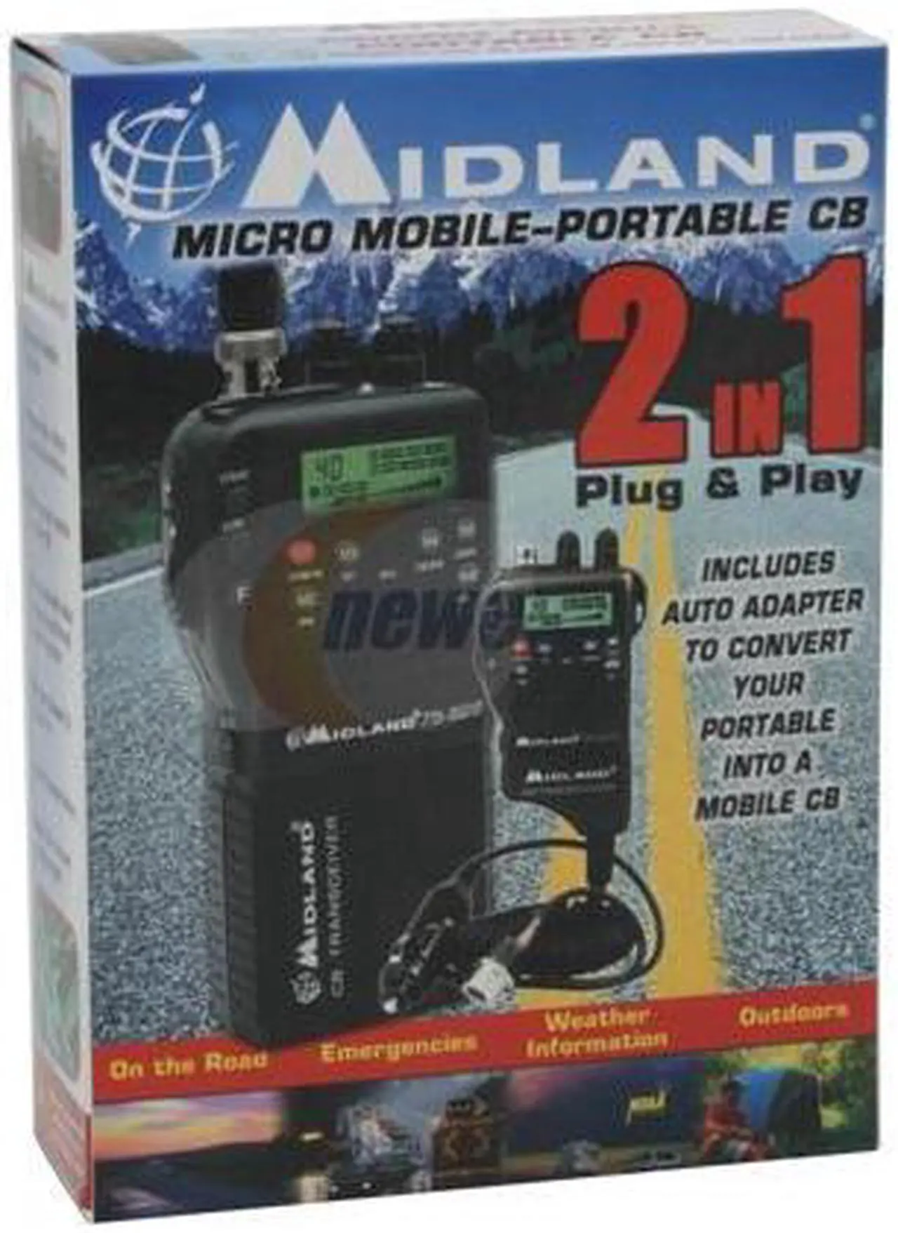 Alt view image 7 of 7 - Midland Portable/Mobile Handheld CB/Weather Radio 75-822