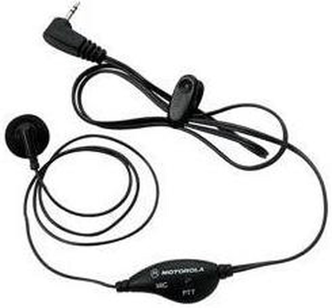 MOTOROLA Black Single-Pin Earbud With In-Line Microphone and PTT 53727