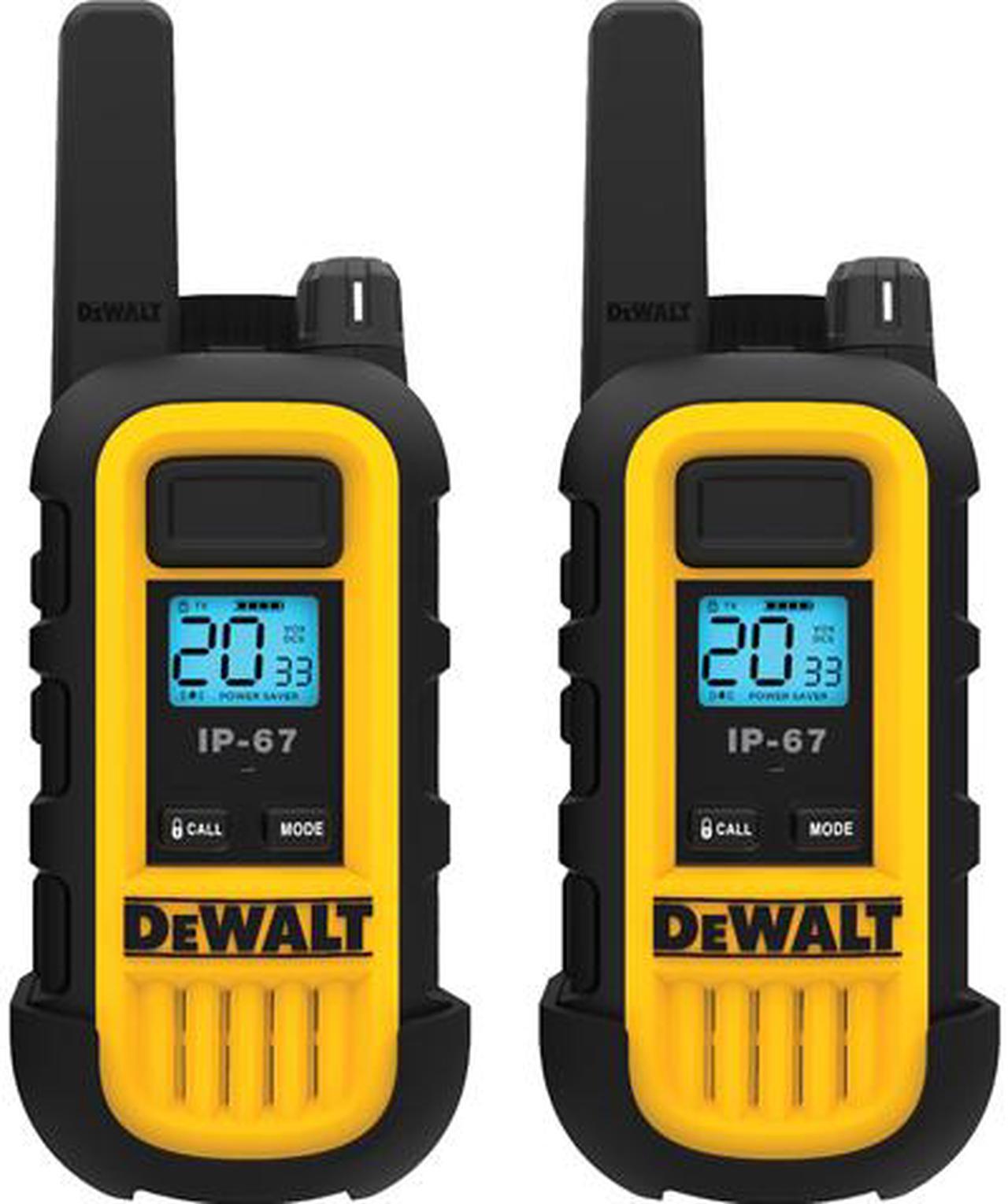 DEWALT DXFRS300 1W Walkie Talkies Heavy Duty Business Two-Way Radios (Pair)