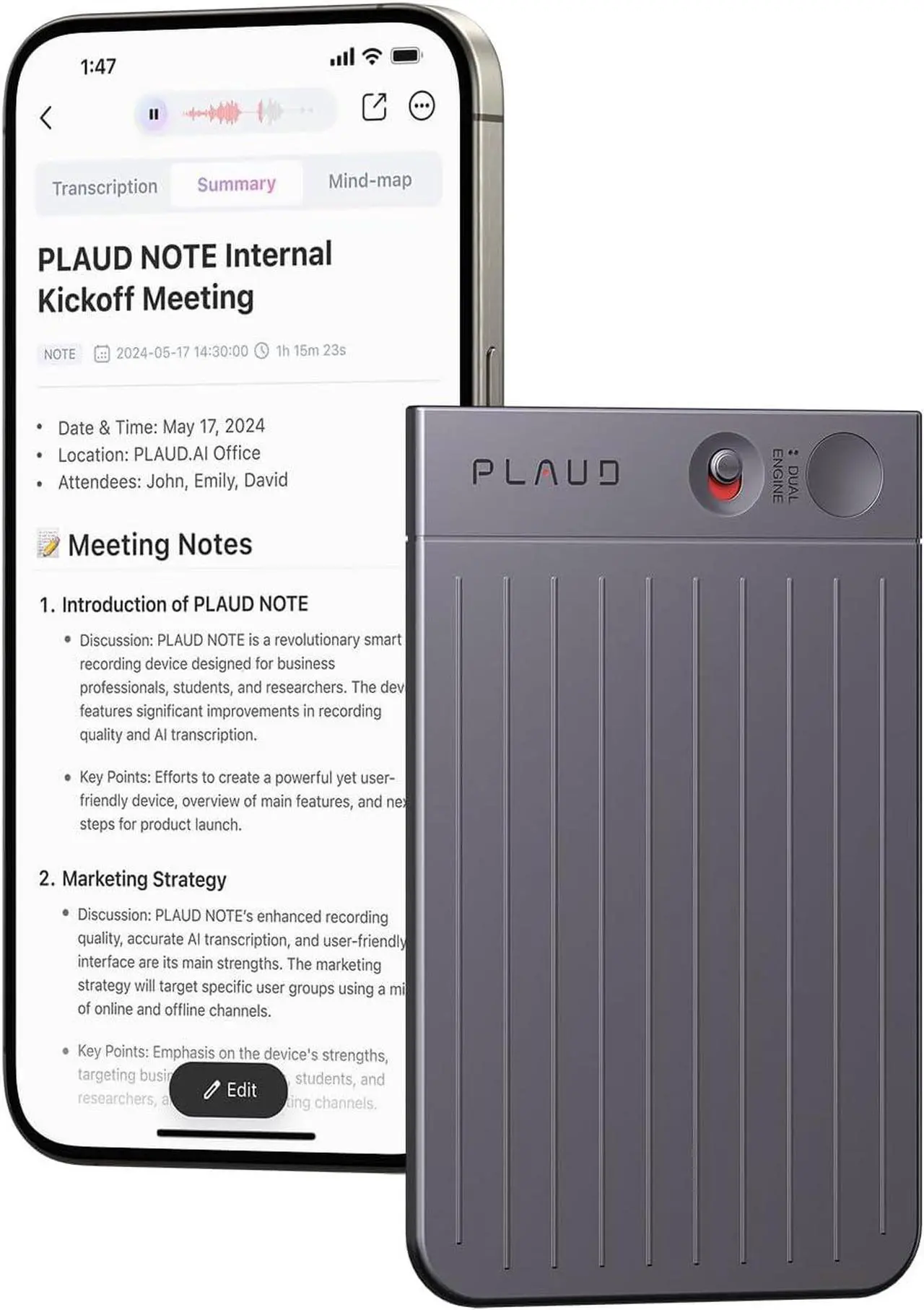 PLAUD NOTE AI Voice Recorder
