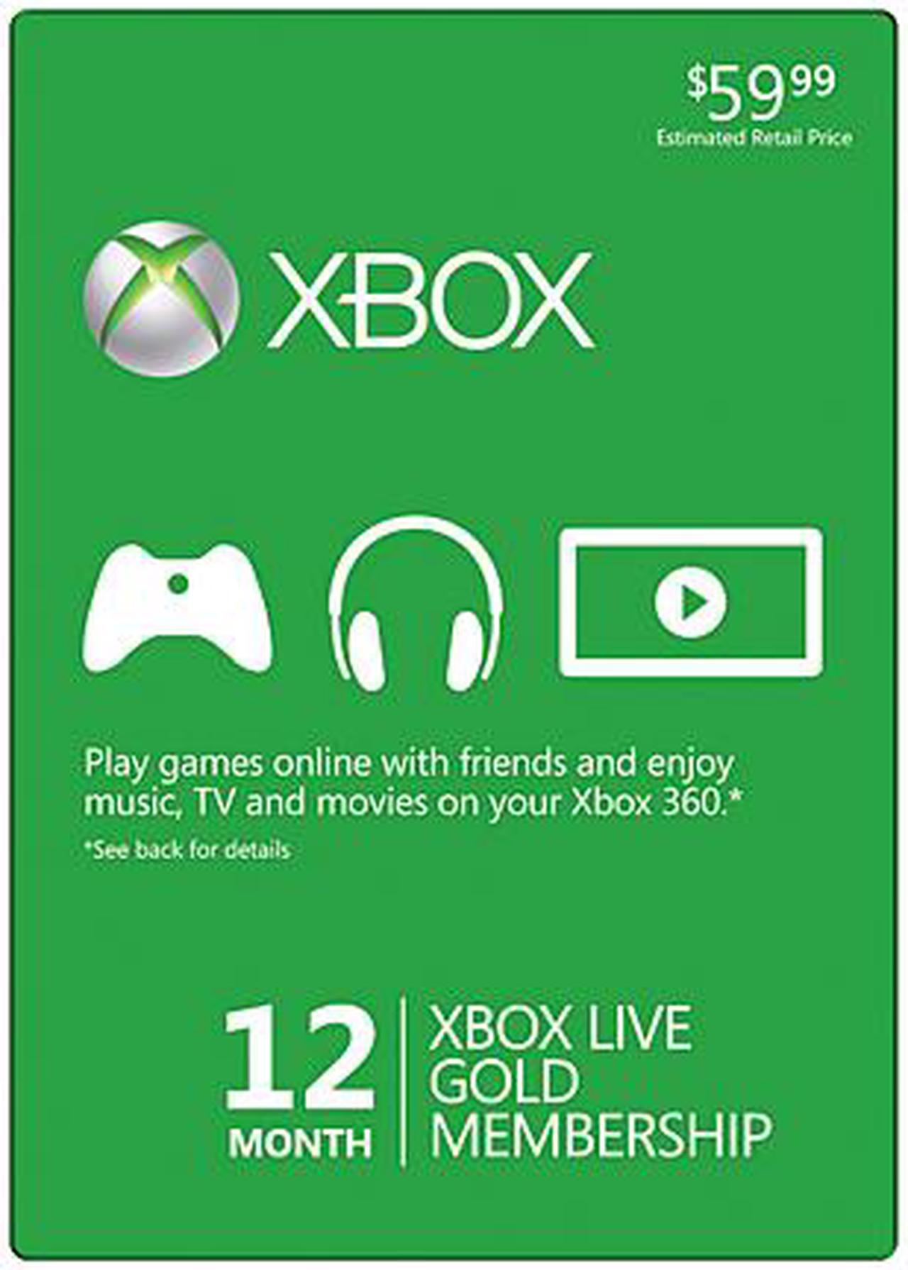 Main image of Microsoft Xbox LIVE 12 Month Gold Membership Card