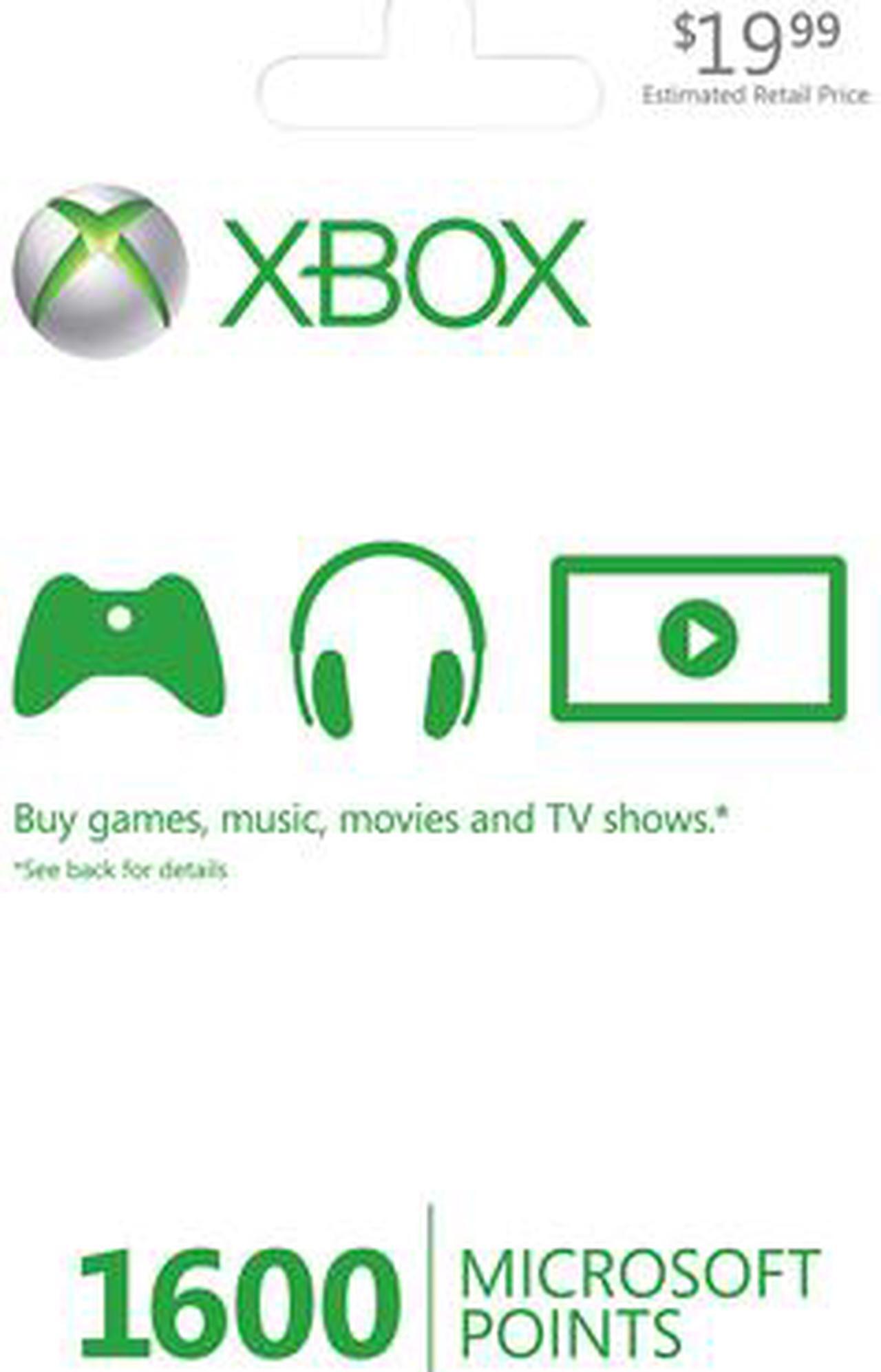Main image of Microsoft Xbox LIVE 1600 Microsoft Points