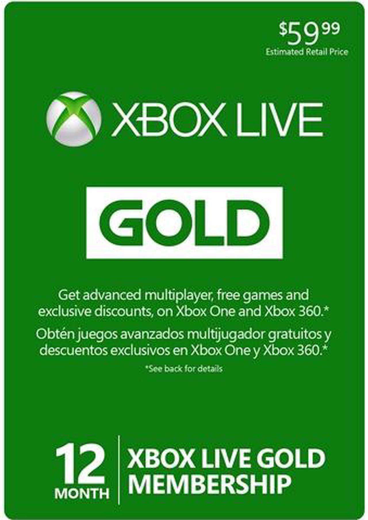 Main image of Microsoft Xbox LIVE 12 Month Gold Membership Card