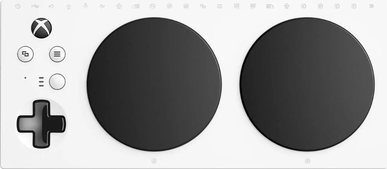 Alt view image 6 of 6 - Microsoft Xbox Adaptive Controller - White  JMU-00003