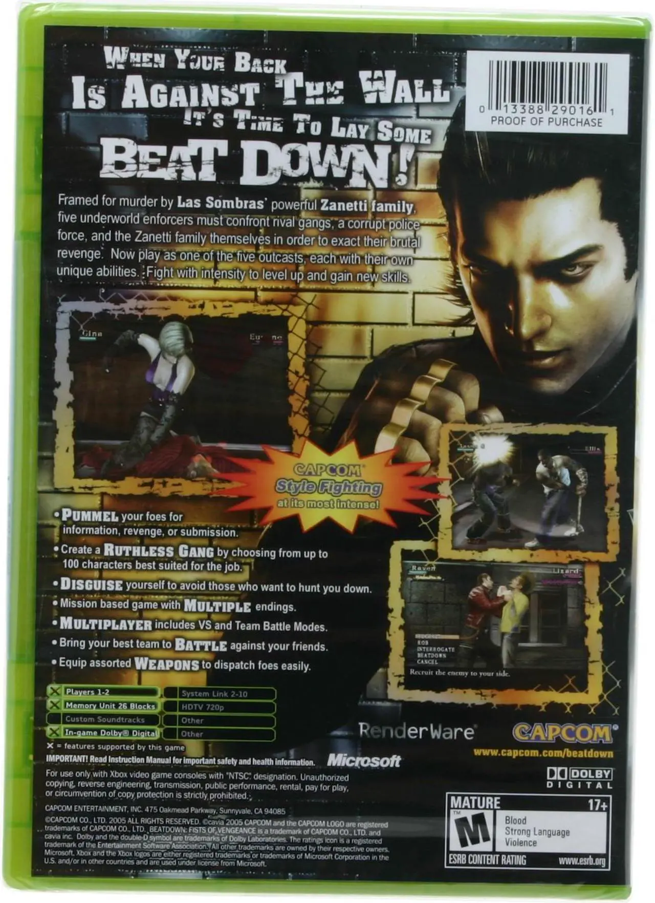 Alt view image 2 of 20 - Beat Down: Fists of Vengeance XBOX Game CAPCOM