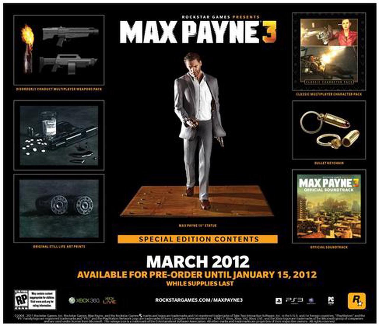 Alt view image 2 of 9 - Max Payne 3 Special Edition Xbox 360 Game