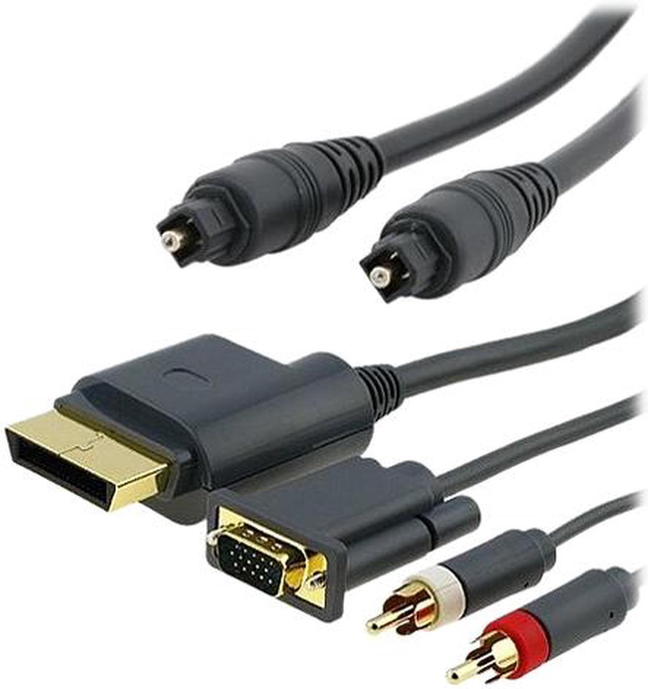 Main image of INSTEN HD VGA Cable with Digital Optical Audio Port + Digital Optical Audio Toslink Cable for Xbox 360