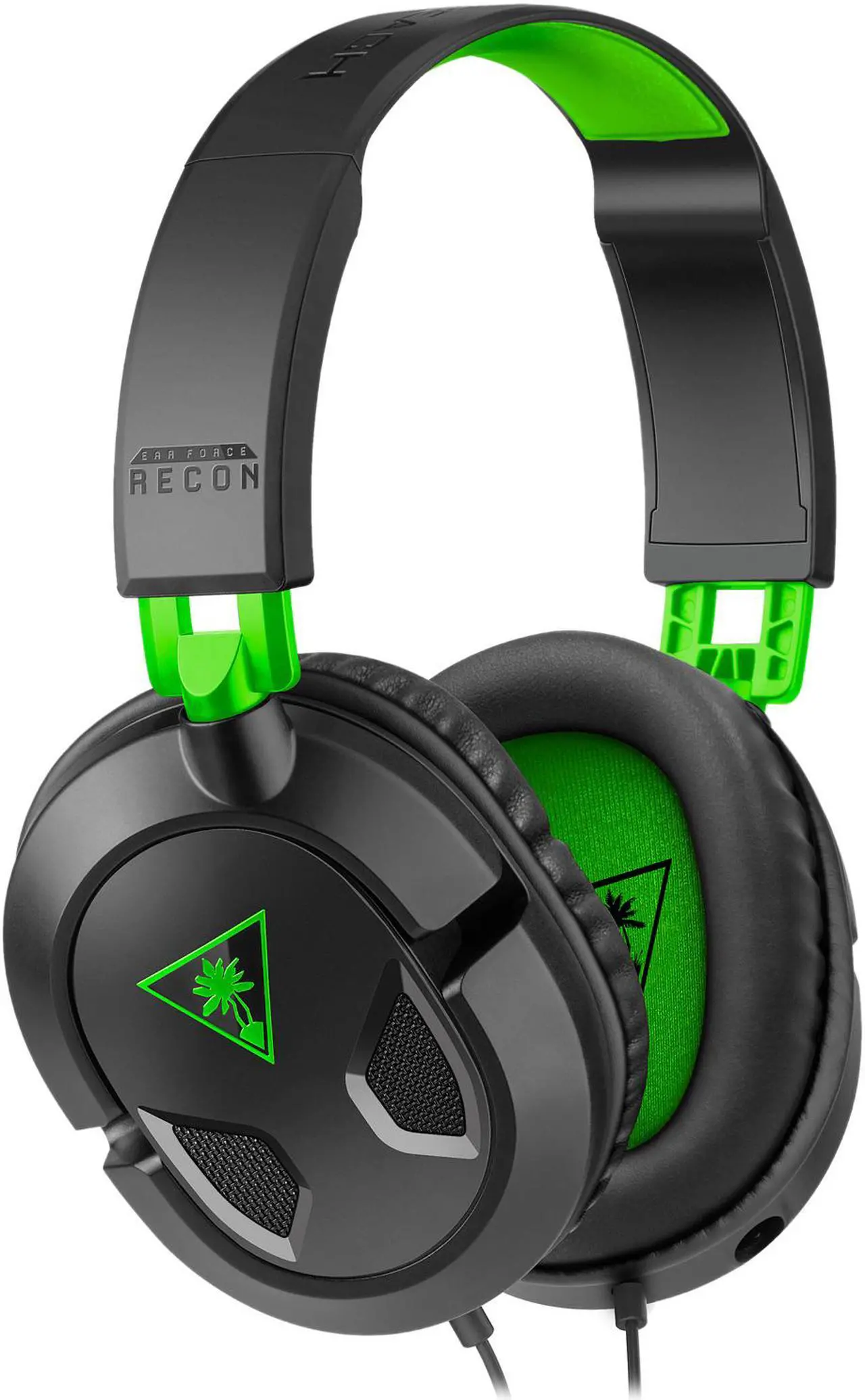 Alt view image 3 of 10 - Turtle Beach Recon 50X Wired Stereo Gaming Headset for Xbox Series X|S, Xbox One & PC - Black/Green