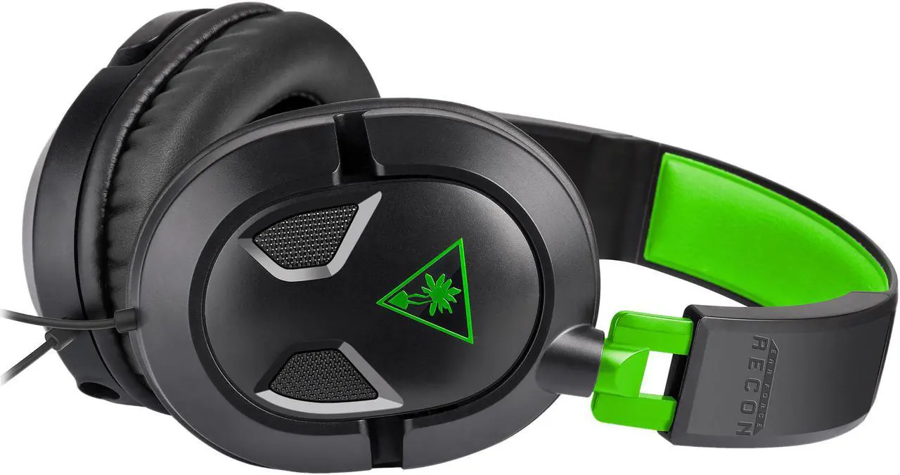 Alt view image 8 of 10 - Turtle Beach Recon 50X Wired Stereo Gaming Headset for Xbox Series X|S, Xbox One & PC - Black/Green