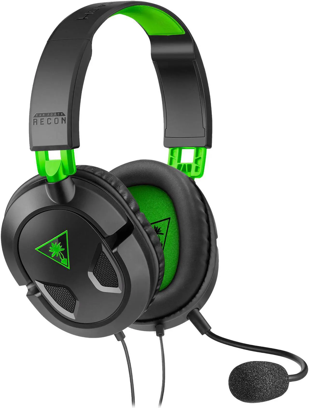 Alt view image 2 of 10 - Turtle Beach Recon 50X Wired Stereo Gaming Headset for Xbox Series X|S, Xbox One & PC - Black/Green