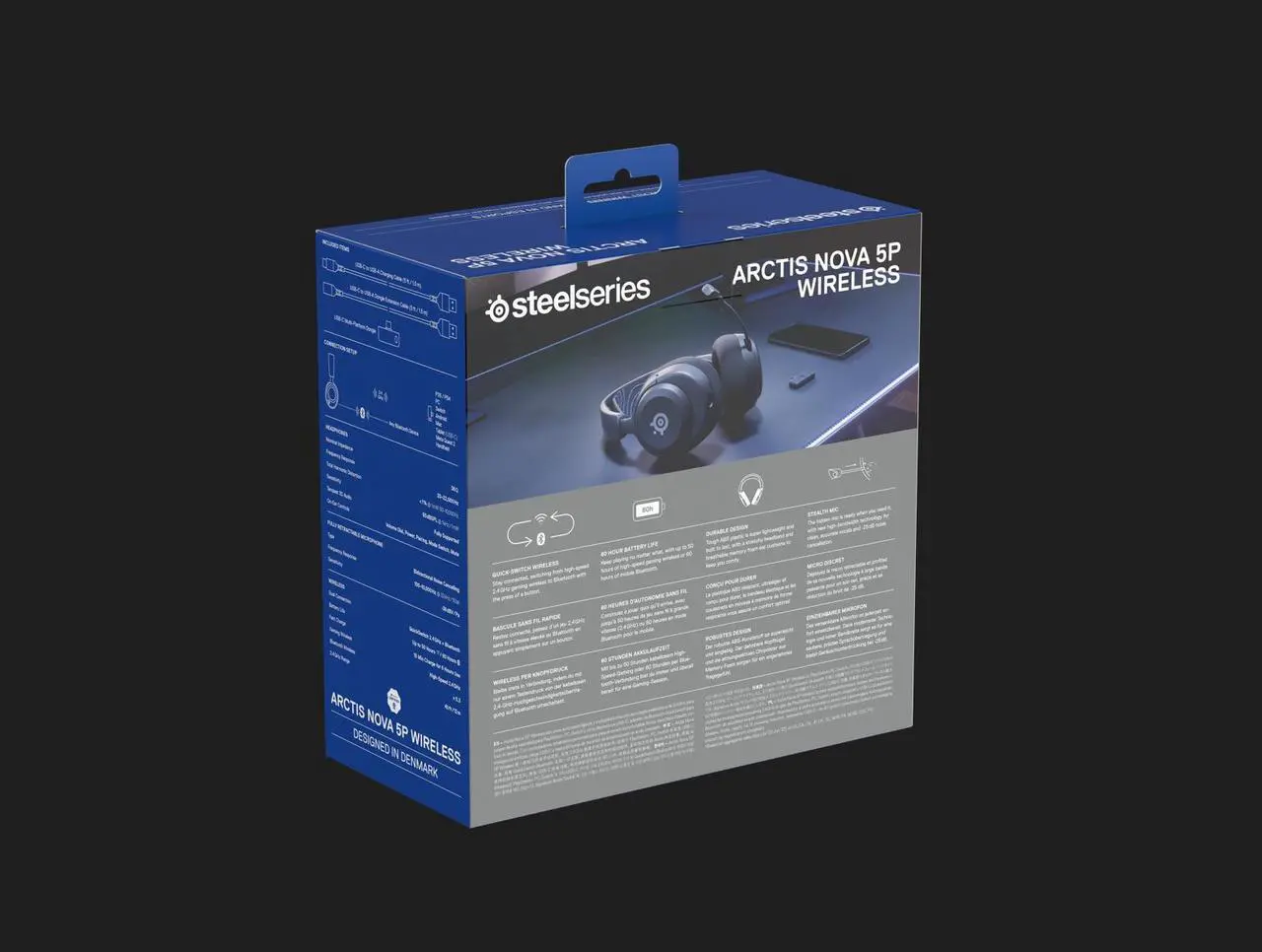 Alt view image 6 of 17 - SteelSeries Arctis Nova 5P Wireless Gaming Headset for PS5, PS4 - Black