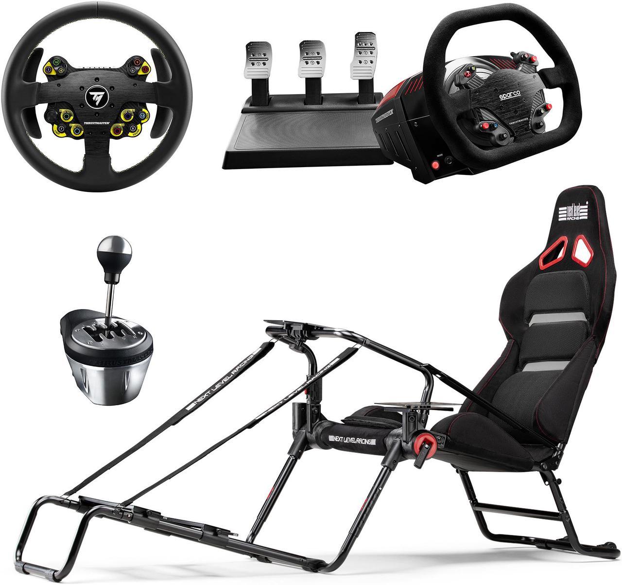 Ultimate Racing Simulator Bundle: Next Level Racing GT Lite Pro Cockpit + Thrustmaster TS-XW Racer + Thrustmaster EVO 32 Wheel + Thrustmaster TH8A Shifter