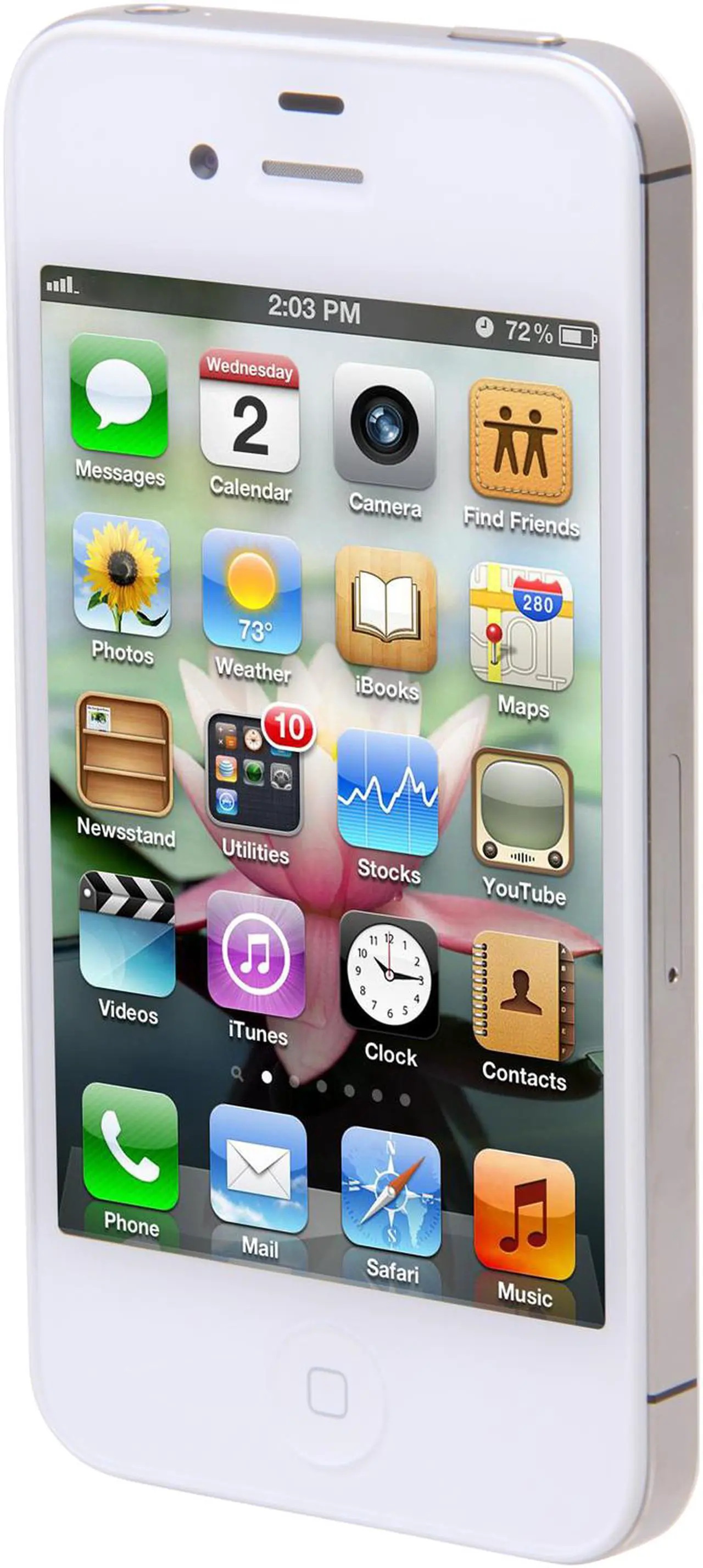 Alt view image 2 of 8 - Apple iPhone 4S 16GB White 3G Cell Phone w/ 8 MP Camera / A5 Processor For AT&T (MC924LL/A)