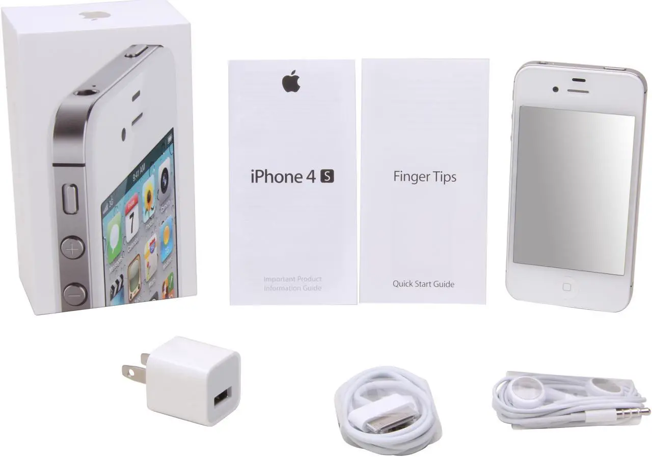 Alt view image 8 of 8 - Apple iPhone 4S 16GB White 3G Cell Phone w/ 8 MP Camera / A5 Processor For AT&T (MC924LL/A)
